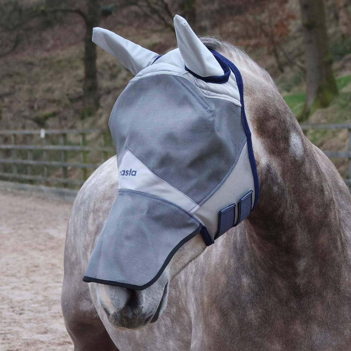 Fly mask with ear and nose protection 1/5