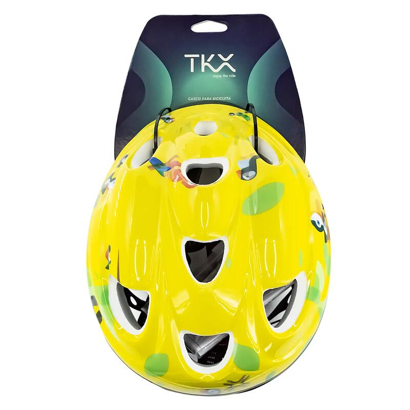 CASCO CICLISMO INFANTIL TKX T-S (48-52 CM) – (AMARILLO JUNGLE)