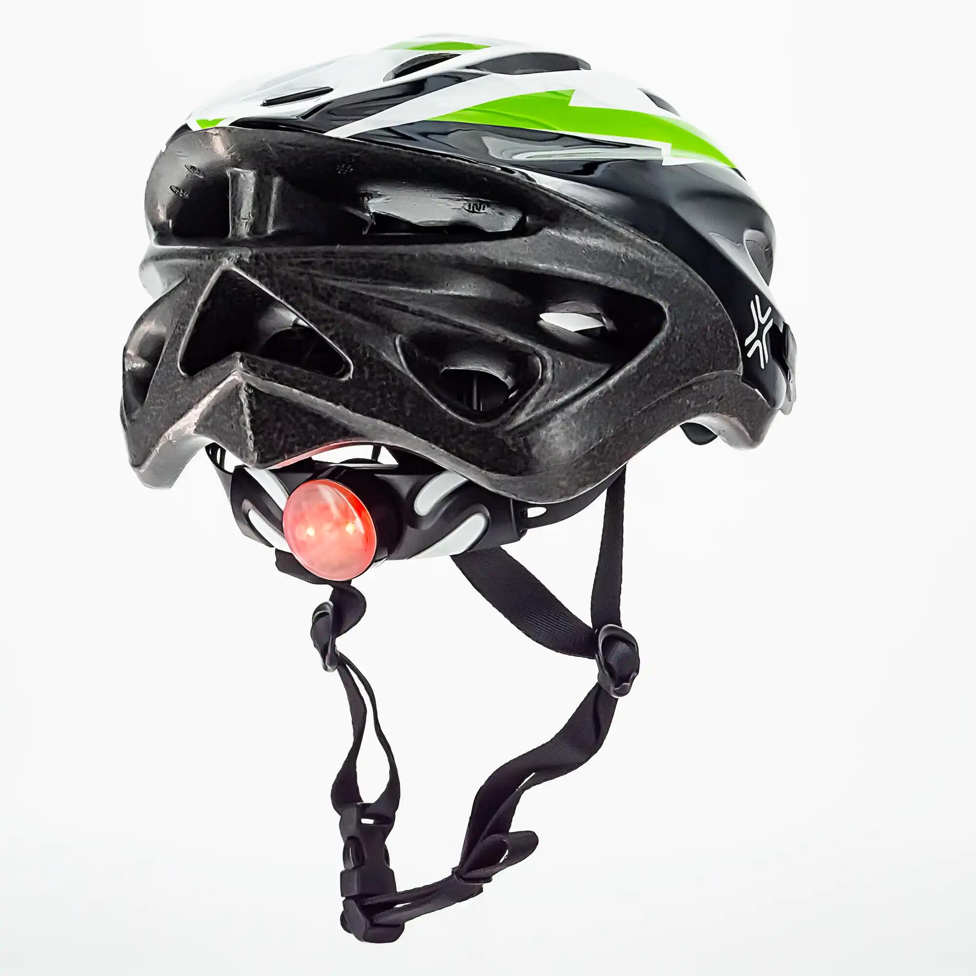 Casco Ciclismo Bicicleta Montaña MTB TKX Con Luz verde 3/4