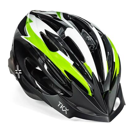 Casco Ciclismo Bicicleta Montaña MTB TKX Con Luz azul