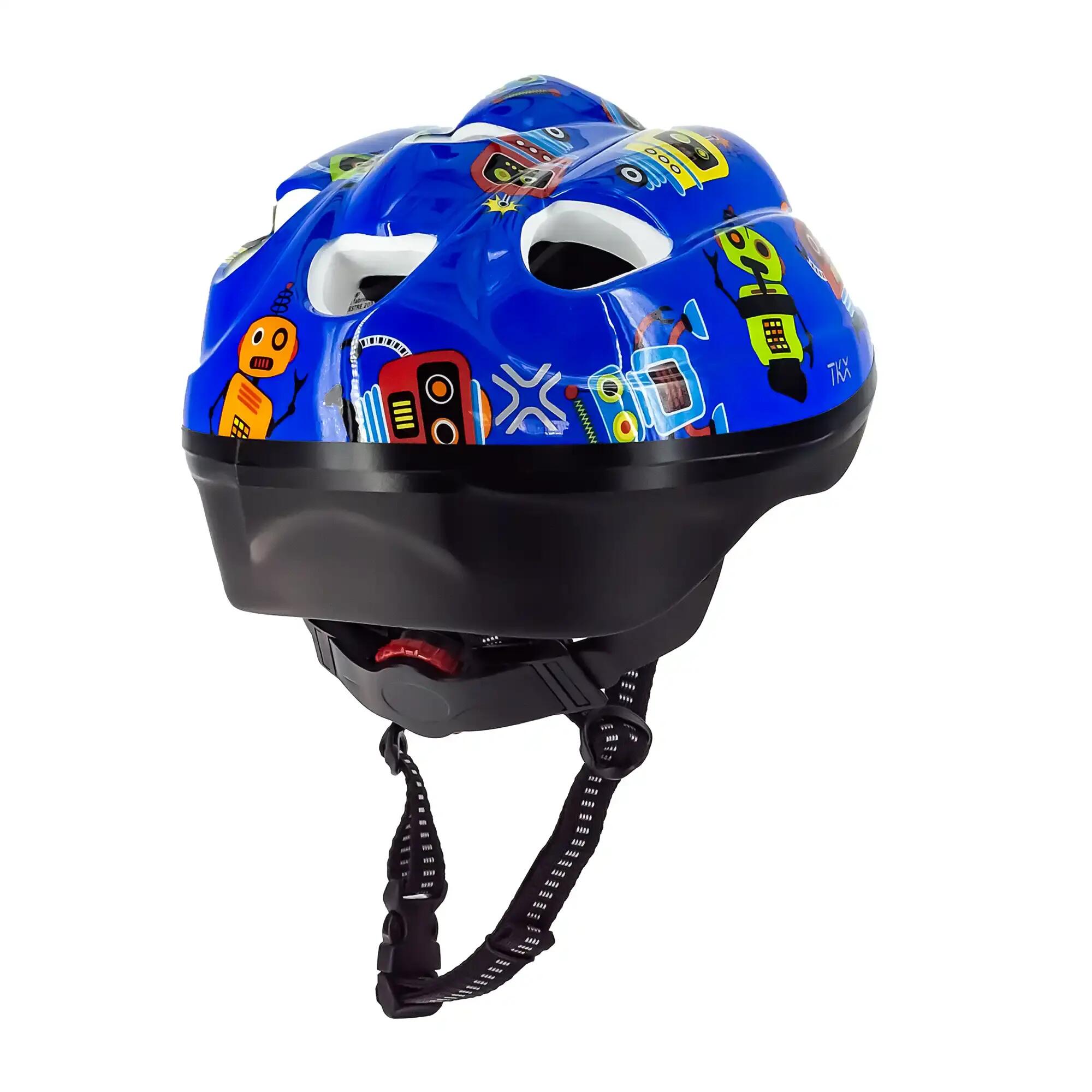 CASCO CICLISMO INFANTIL TKX T-S (48-52 CM) – AZUL ROBOT 3/5