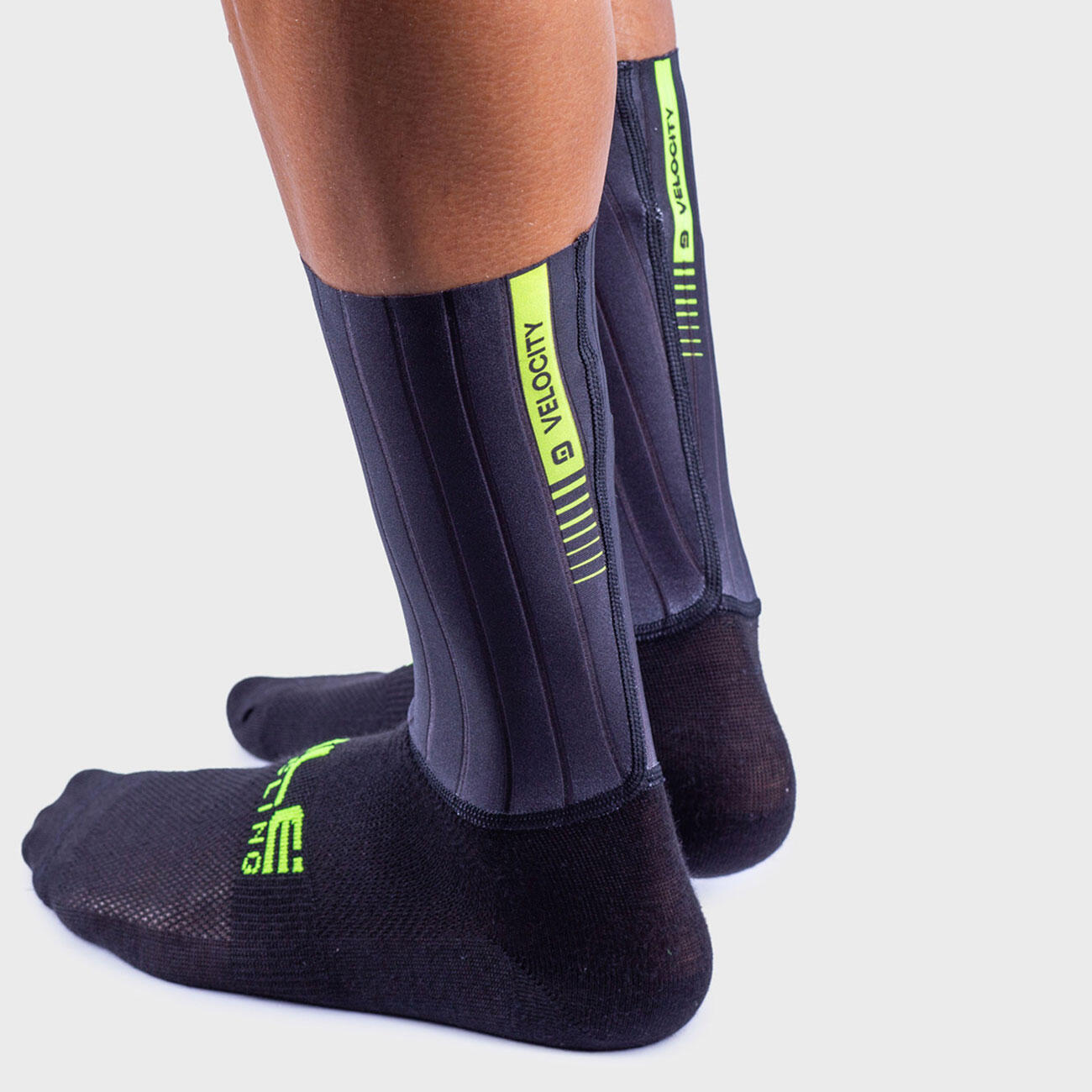 Chaussettes Hiver Alé Aero Noir Jaune 3/3
