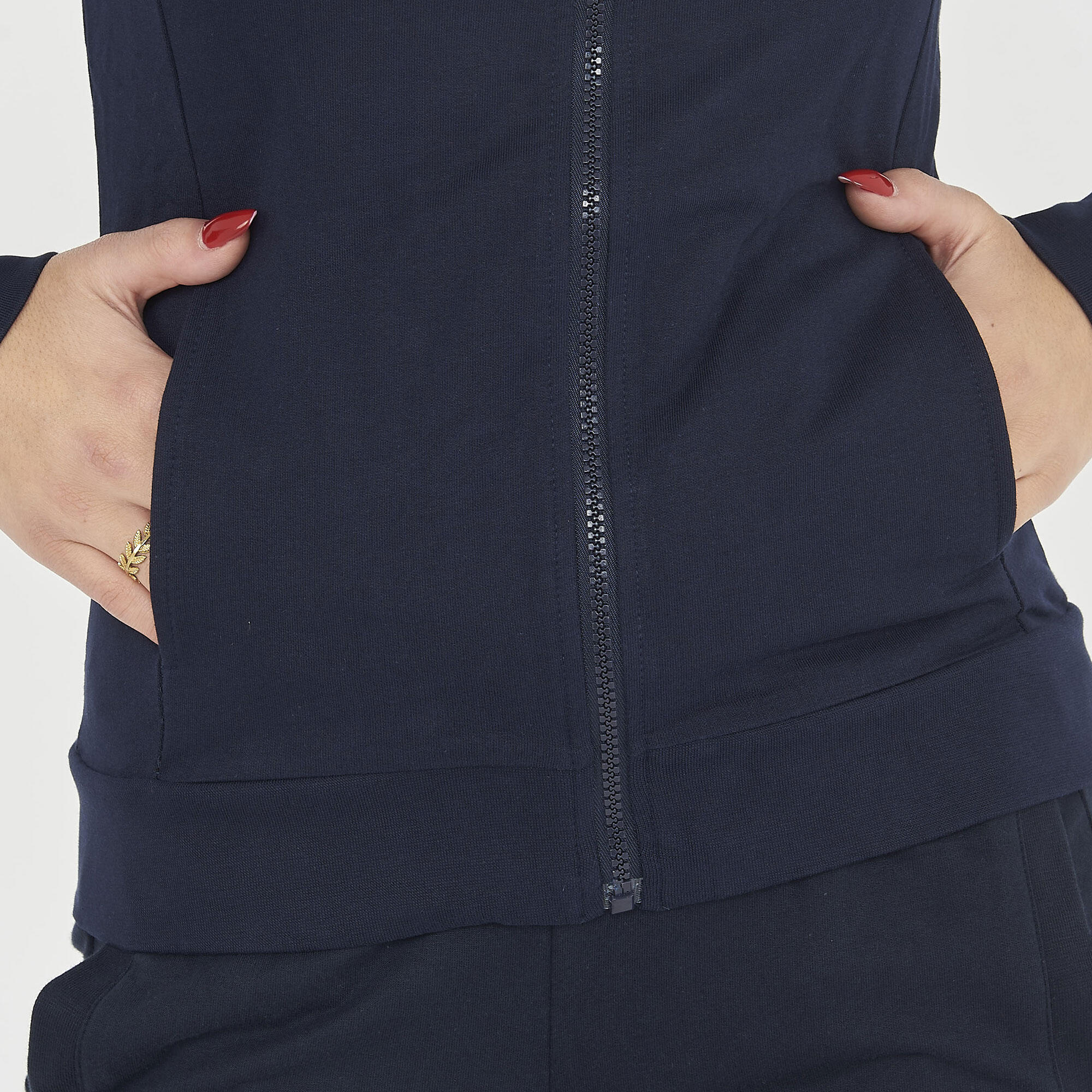 Felpa sportiva con zip DAIR blu 3/6