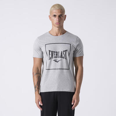 ICONISCHES T-SHIRT MIT GRAFIK GREY MELANGE BAUMWOLLE. POLYESTER