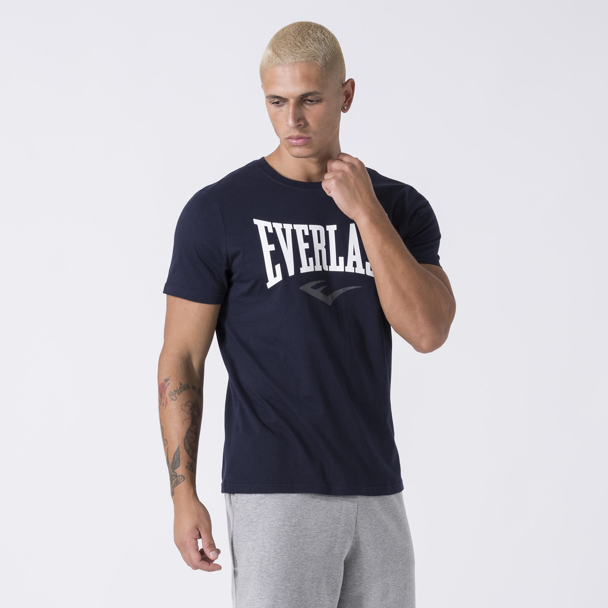 TEE-SHIRT ICONIQUE AVEC LOGO BLEU MARINE COTON 4/7