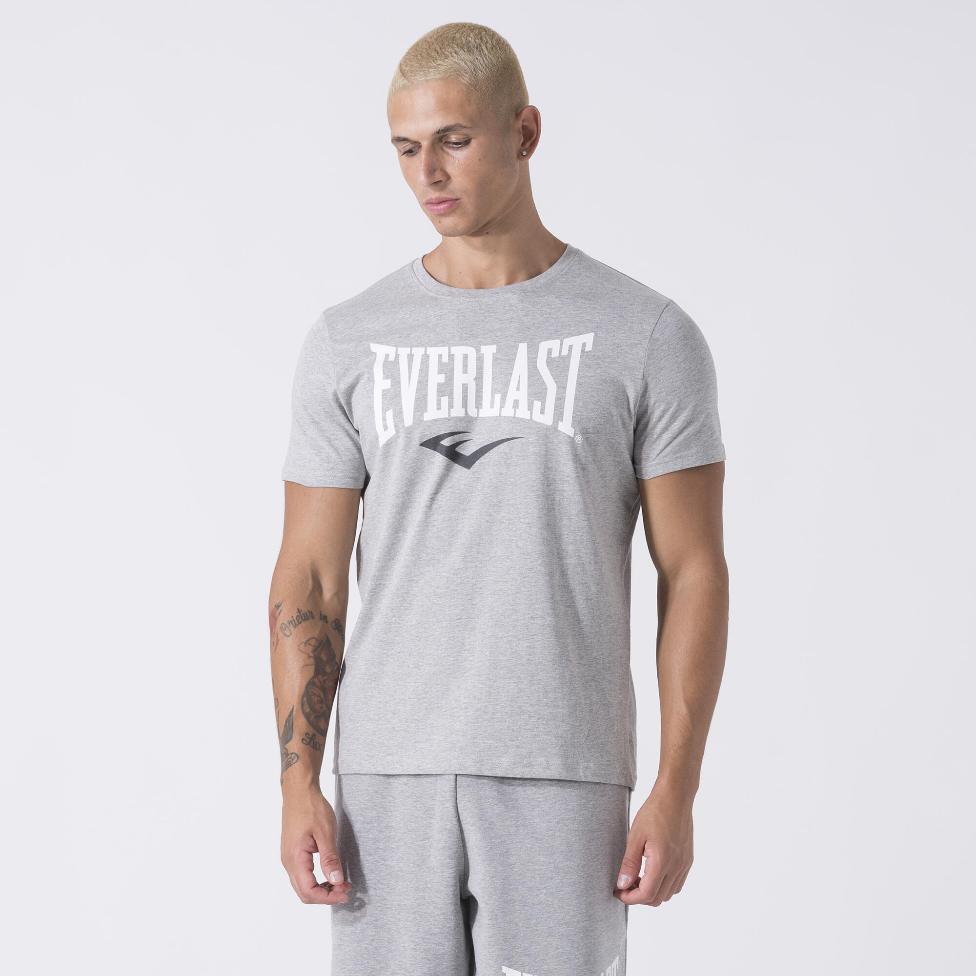 Camiseta icónica con logo GRIS MELANGE ALGODÓN, POLIÉSTER 2/7