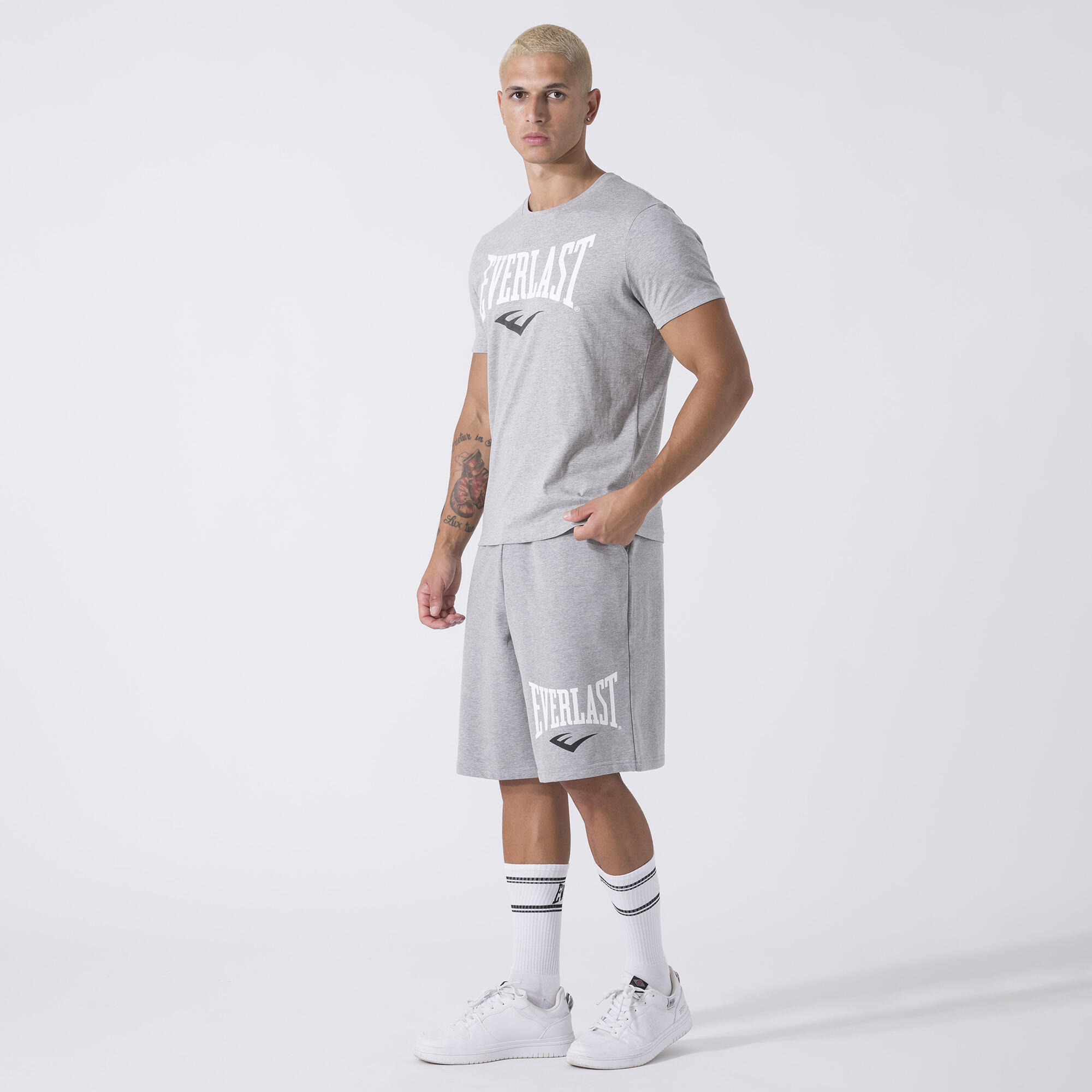 Camiseta icónica con logo GRIS MELANGE ALGODÓN, POLIÉSTER 3/7