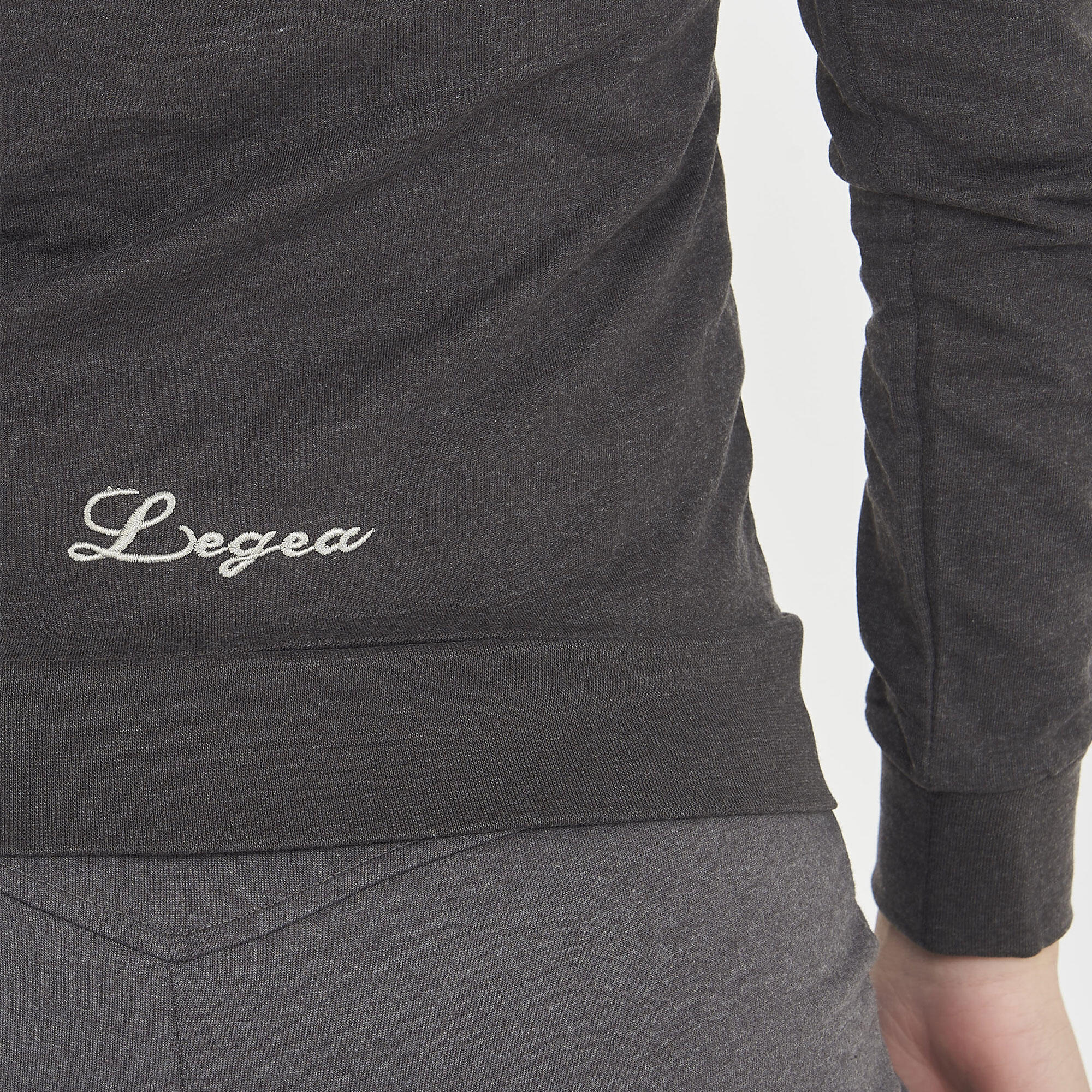 Felpa sportiva con zip DAIR grigio melange 4/5