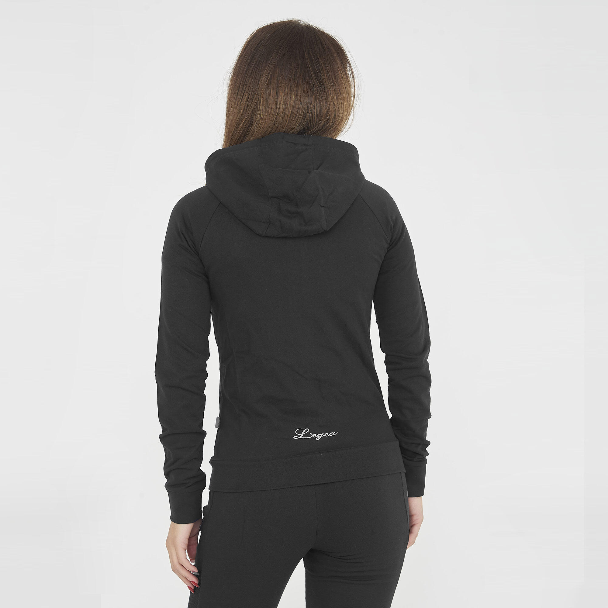 Women's Sport Hoodie Full Zip Black Dair 2/5