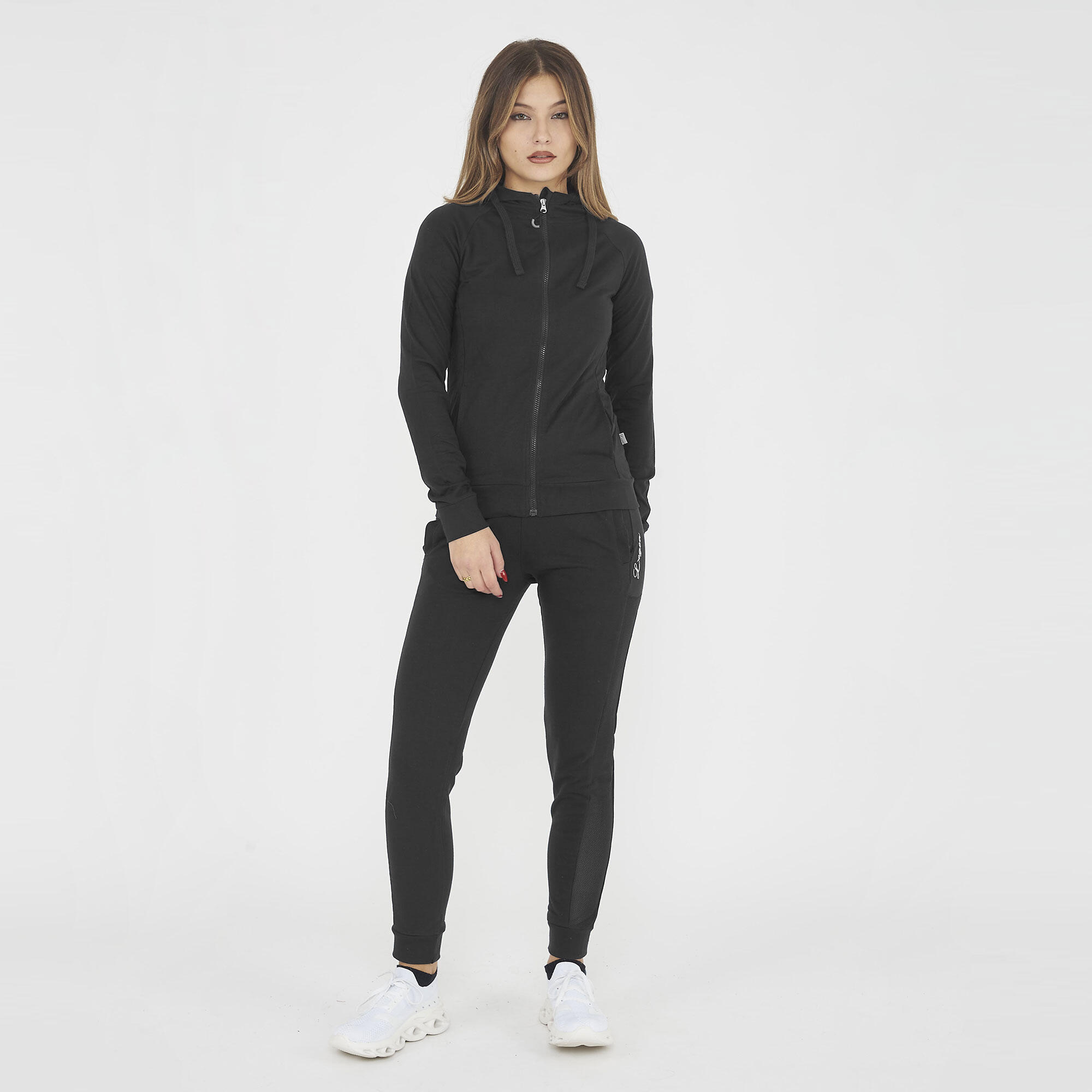 Women's Sport Hoodie Full Zip Black Dair 5/5
