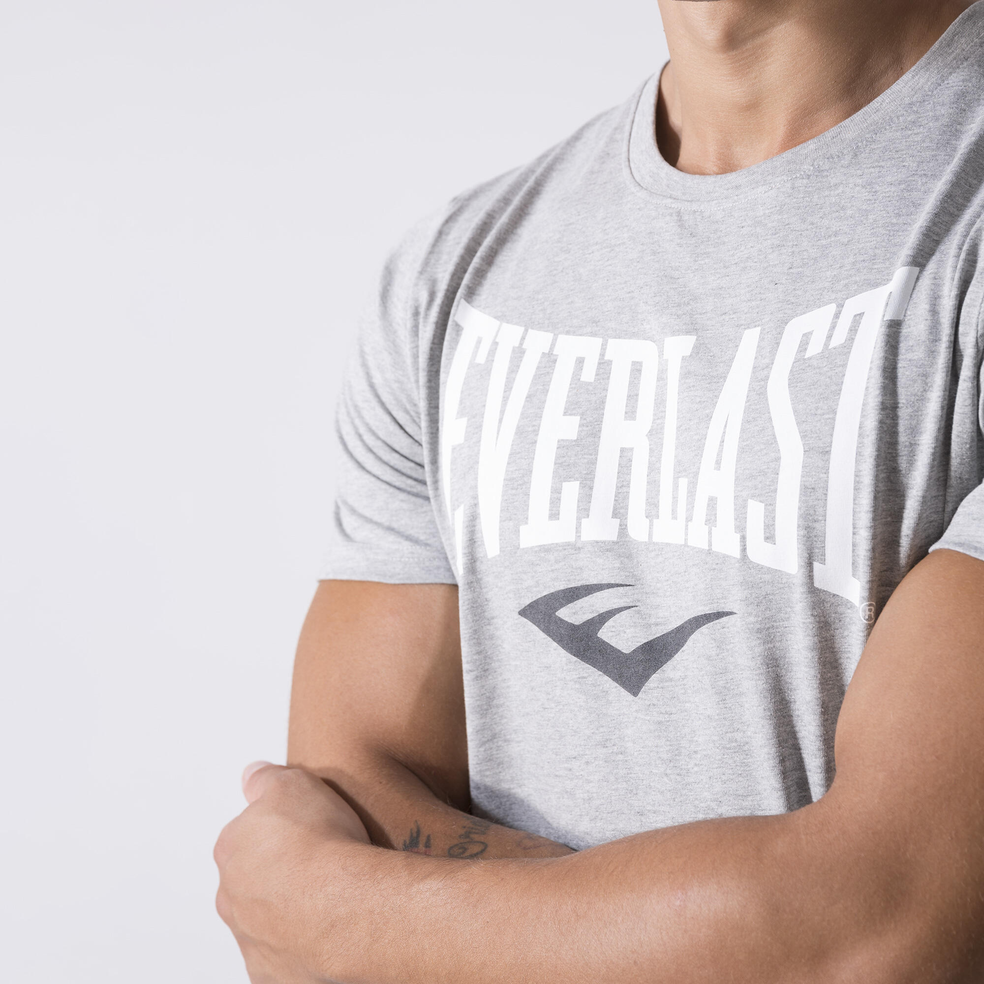 Camiseta icónica con logo GRIS MELANGE ALGODÓN, POLIÉSTER 5/7