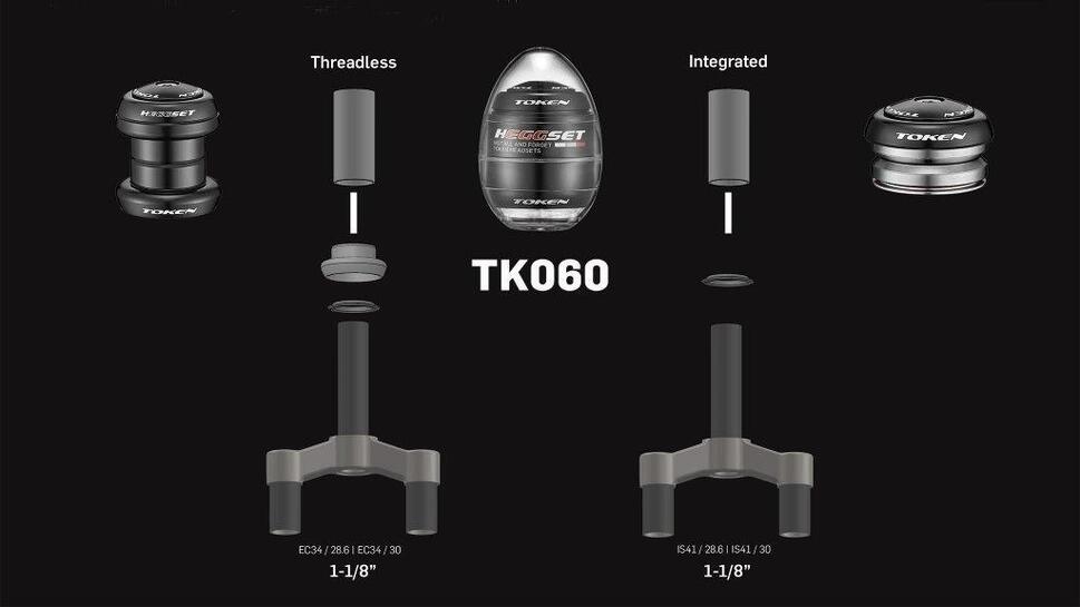 Stery rowerowe TOKEN TK060 2in1 widelec 1 1/8