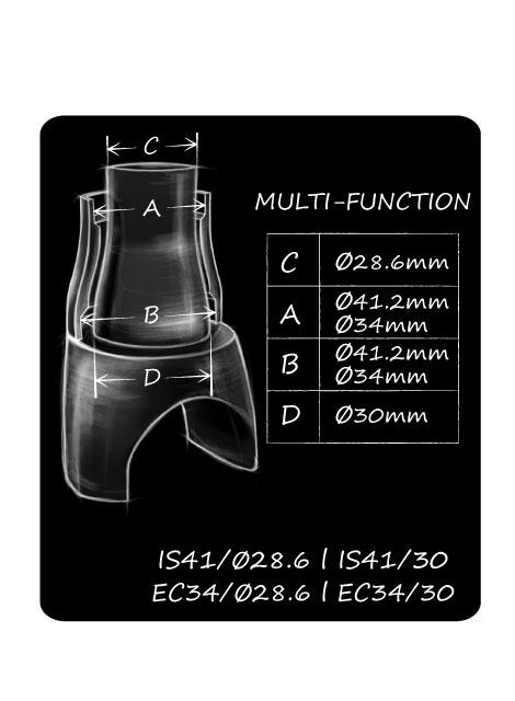 Token Steuersatz hEGGset AHead 2in1 1 1/8" schwarz (34/41mm) 4/7
