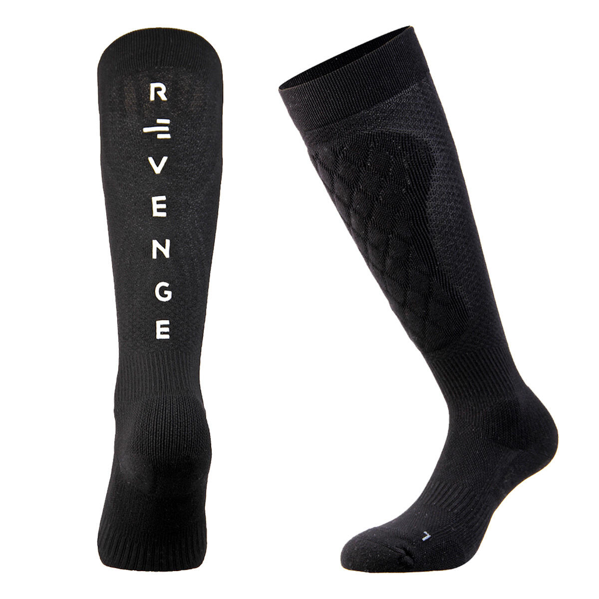 R-evenge - Chaussettes Crossfit Adulte Protège-tibias Silicone Éponge Kinesiotaping Noir - Chaussettes - Noir - 39/42 - Decathlon