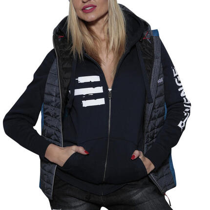 Gilet vest femme fitness et temps libre anthracite bluette