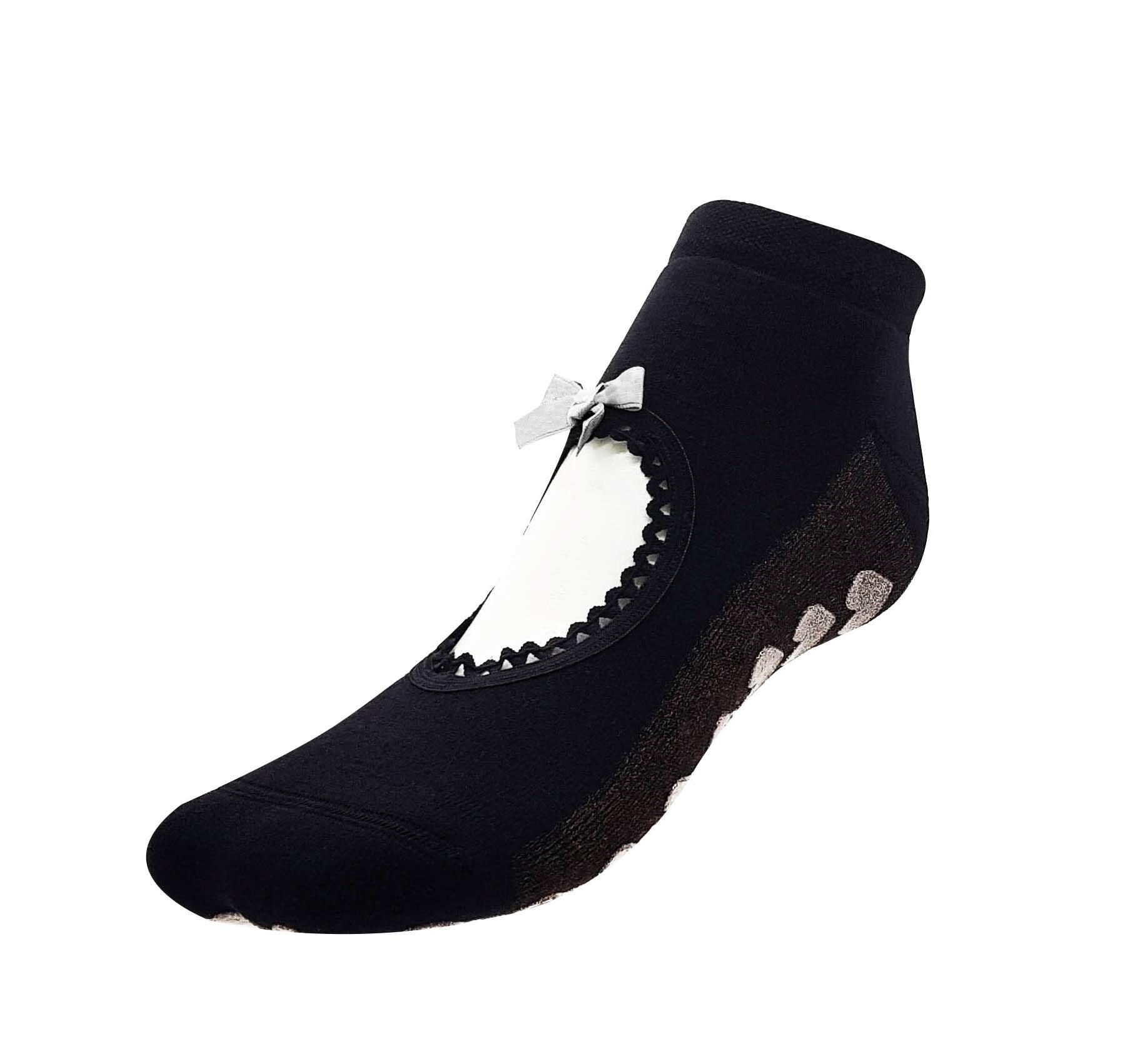R-EVENGE Calcetines antideslizantes Babette Parigina mujer Fitness y casa negra