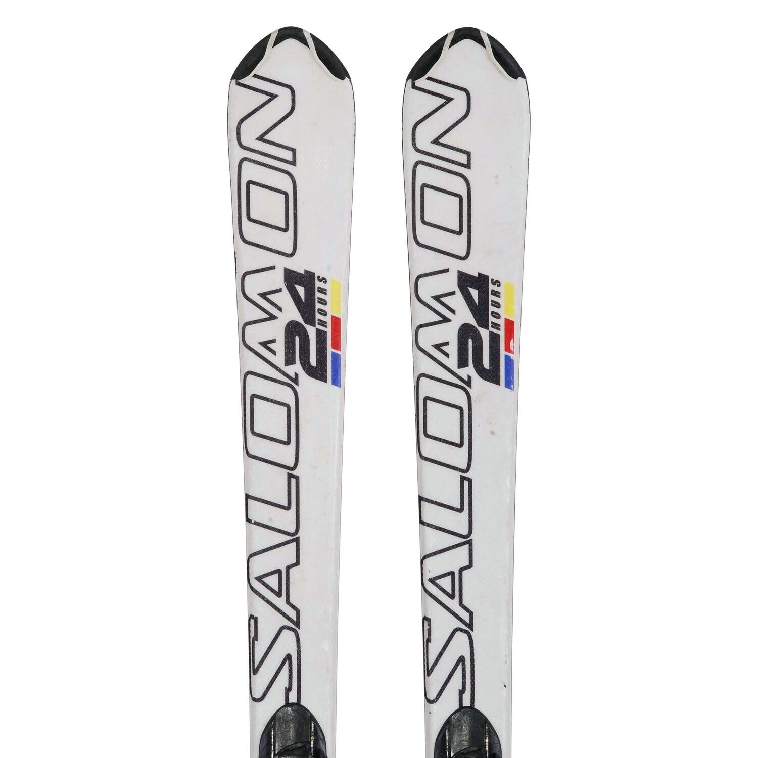 RECONDITIONNE - Ski Junior Salomon 24 Hours + Fixations 2/4