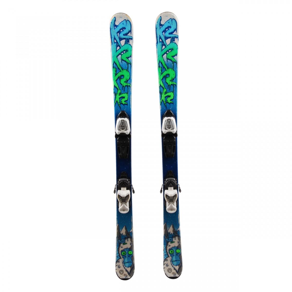 RECONDITIONNE - Ski Junior K2 Indy Yeti + Fixations - CORRECT 1/4