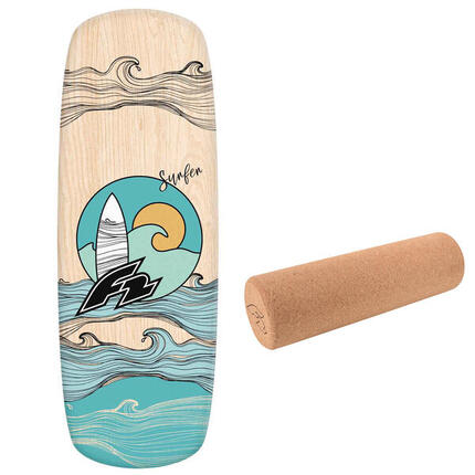 F2 Set Balance Board Pill 86x30cm mit Korkrolle