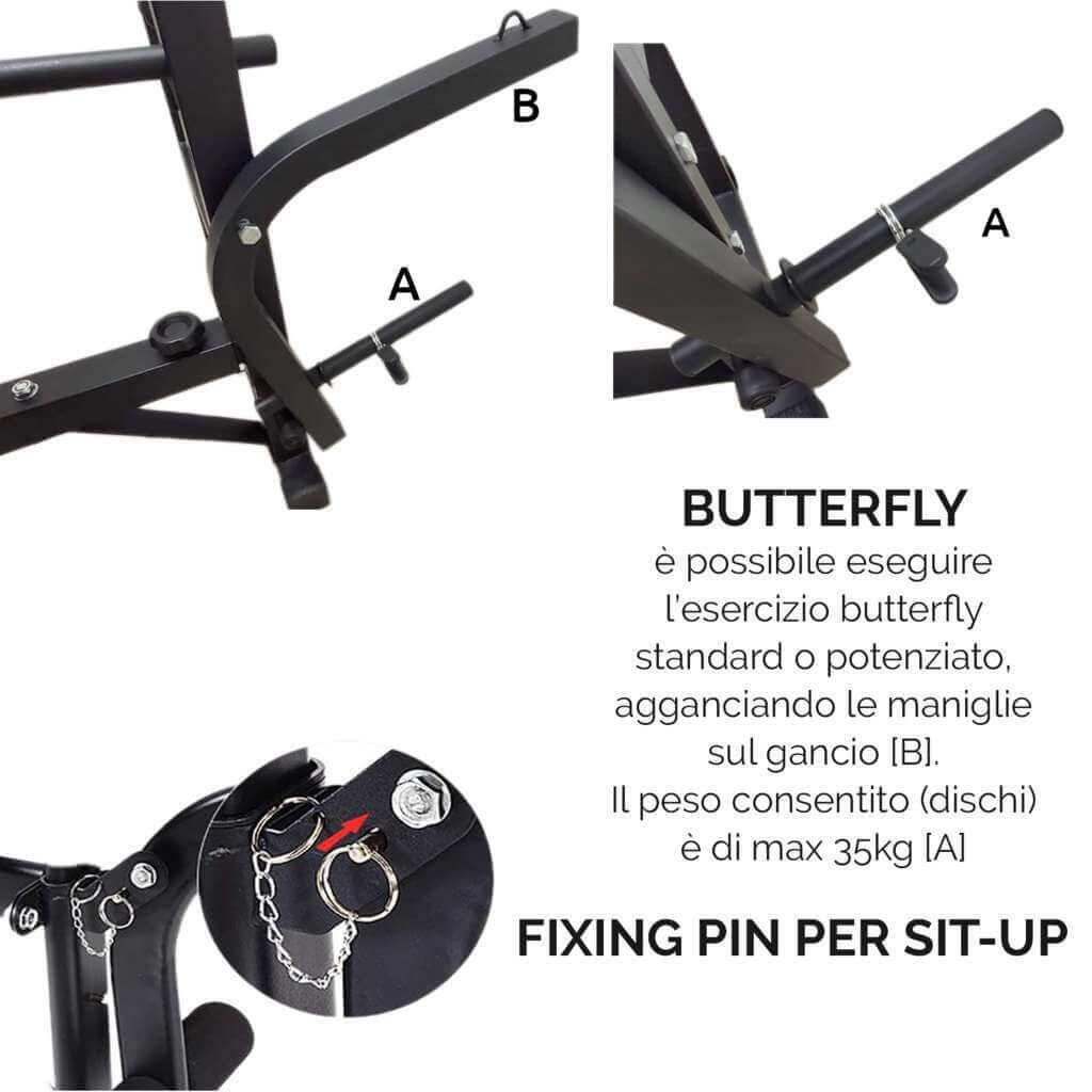 Panca Multifunzione con Barbell Squat Rack FF 6/7