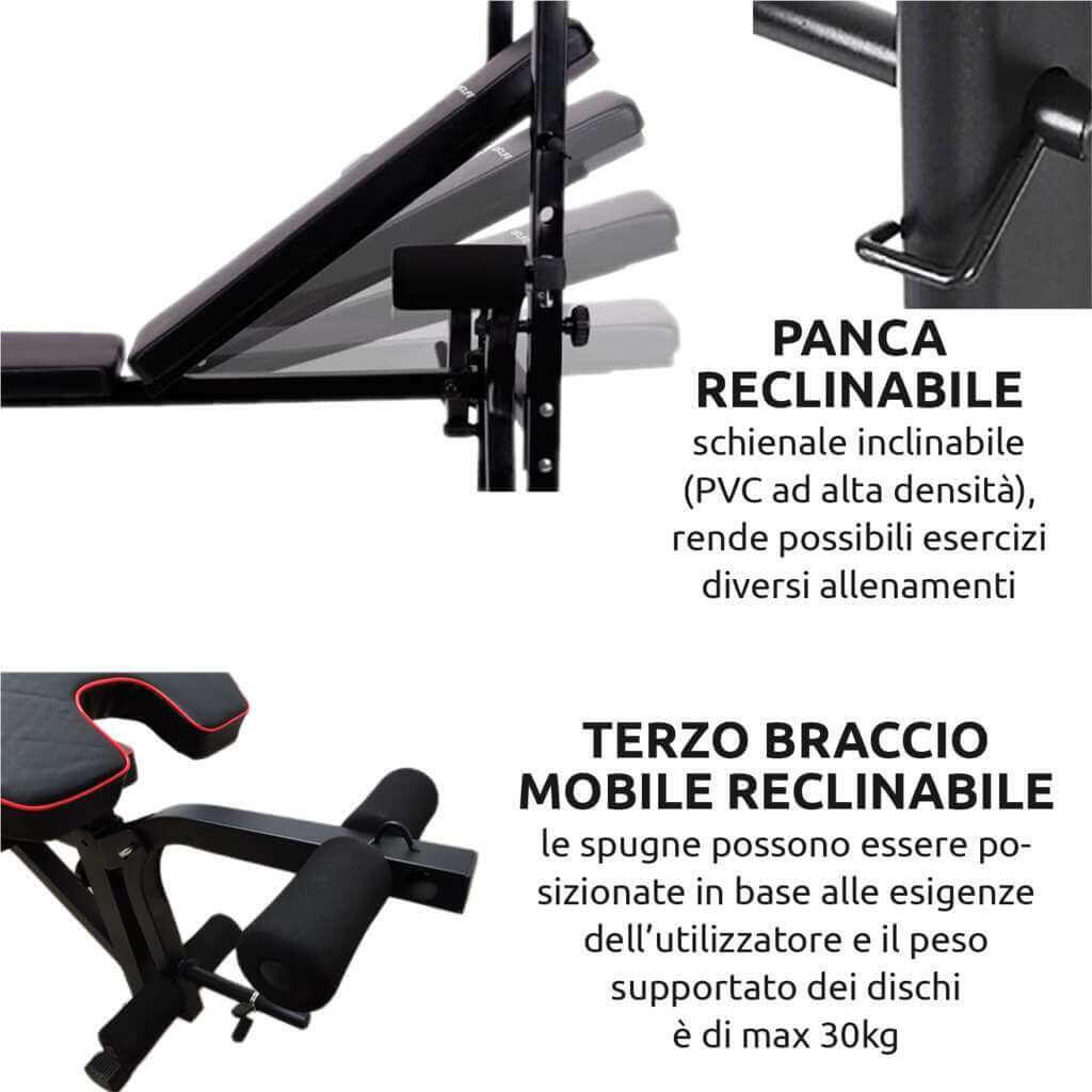 Panca Multifunzione con Barbell Squat Rack FF 5/7