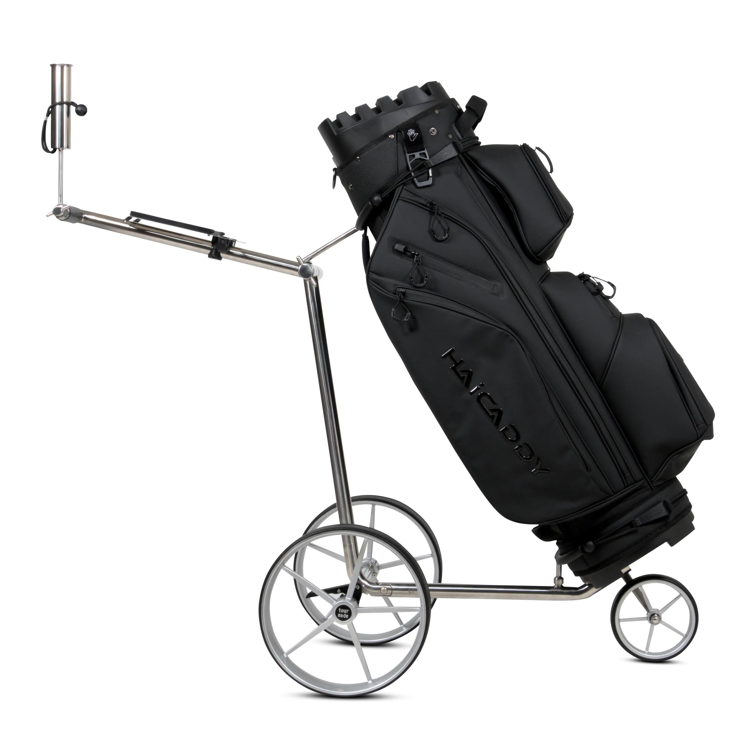 Tour Made Haicaddy® HC3X Chariot de golf en acier inoxydable Push 3/7