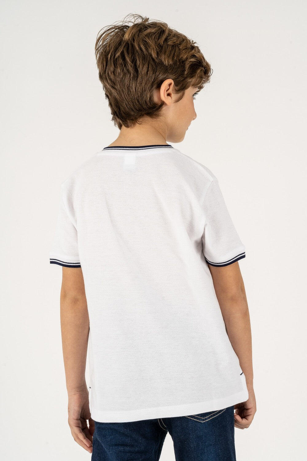 Camisa polo branca para 3/5