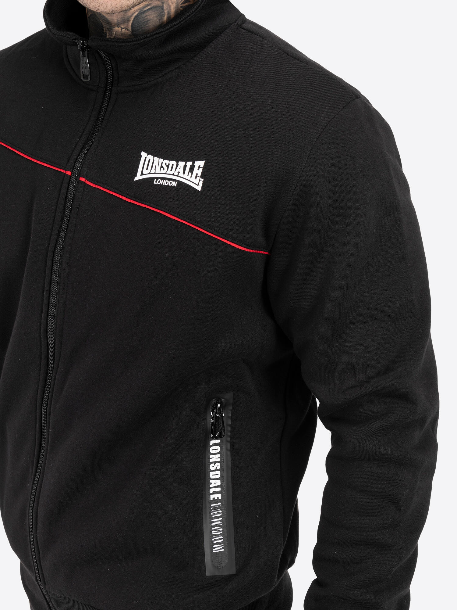 Lonsdale WOODWICK - Trainingspak - black blue/zwart
