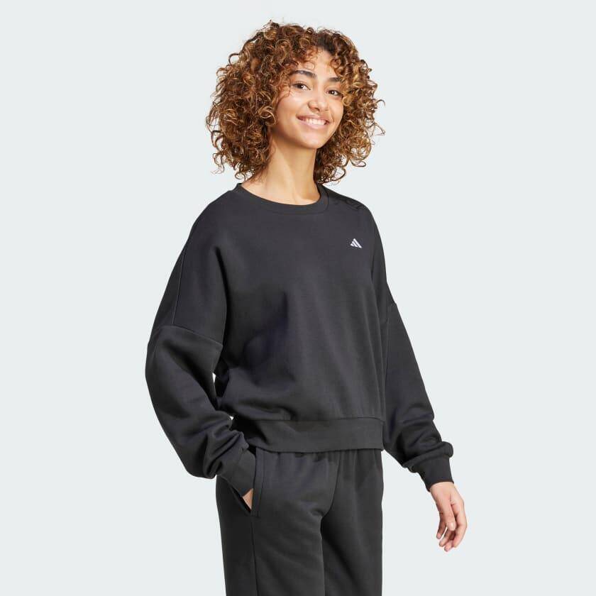 Adidas W SL FC SWT Women Sports Sweatshirts Black -  4