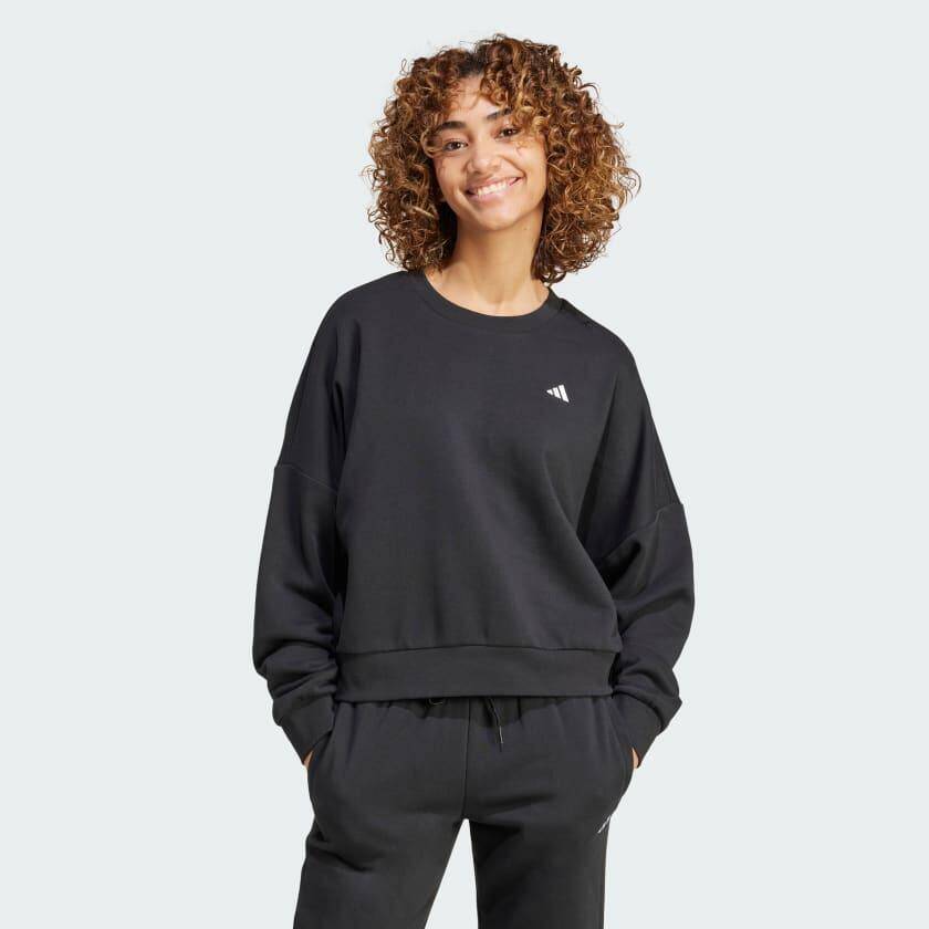 Adidas W SL FC SWT Women Sports Sweatshirts Black -  3
