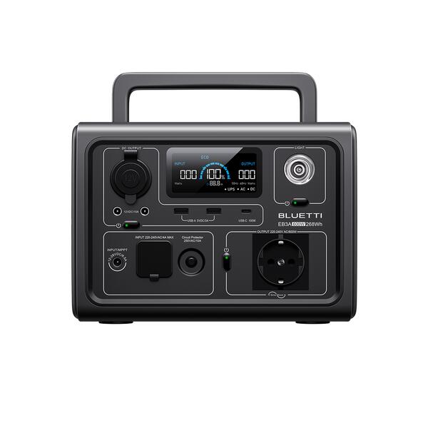 Gerador de energia portátil BLUETTI EB3A BackUp de Bateria LiFePO4 de 268W
