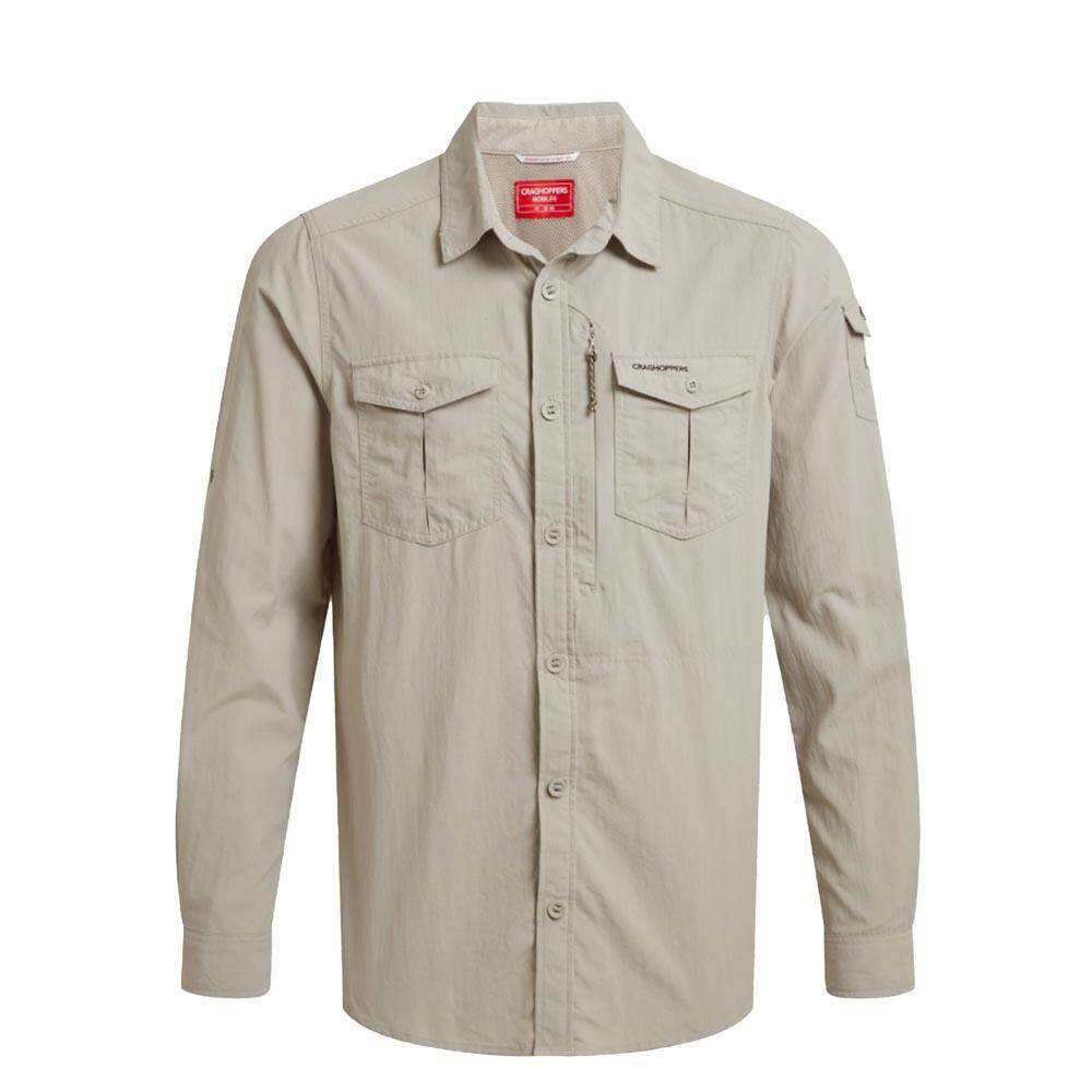 Craghoppers NosiLife Adventure III Long Sleeve Insect Repellent Shirt Parchment -  1