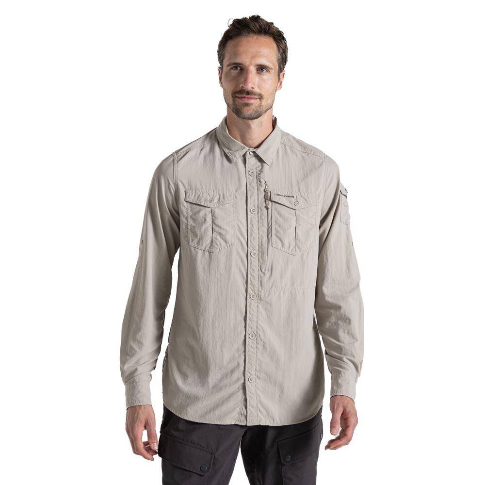 Craghoppers NosiLife Adventure III Long Sleeve Insect Repellent Shirt Parchment -  2