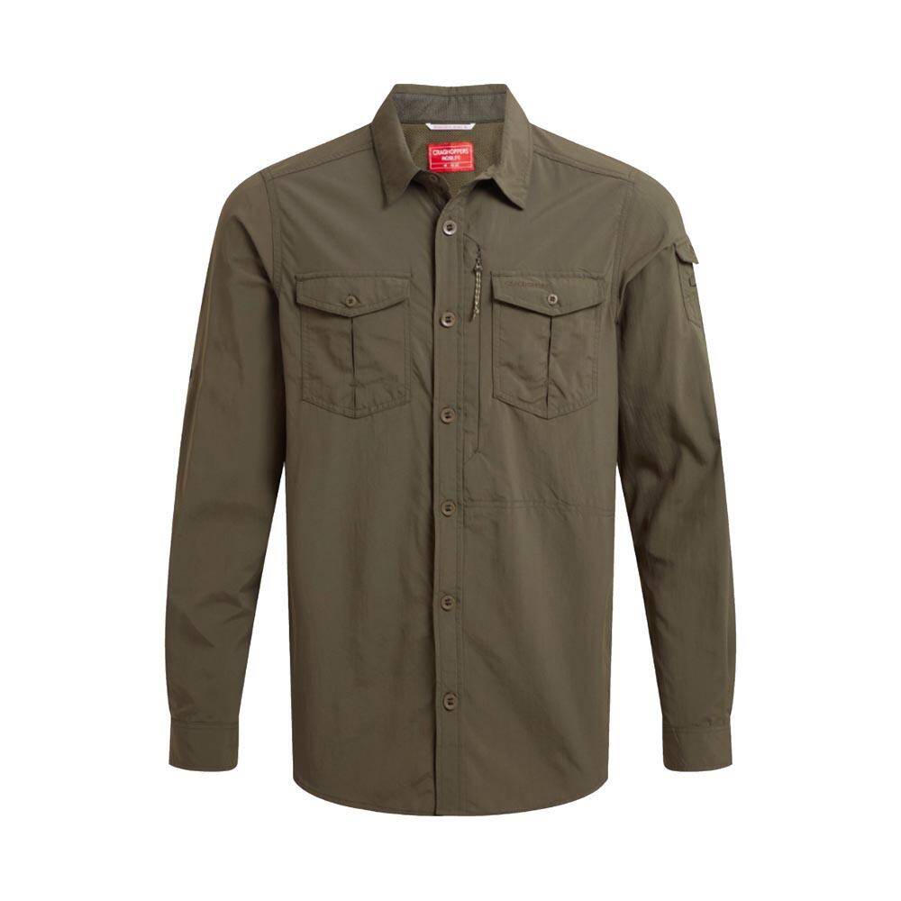 Craghoppers NosiLife Adventure III Long Sleeve Insect Repellent Shirt Woodland Green -  1