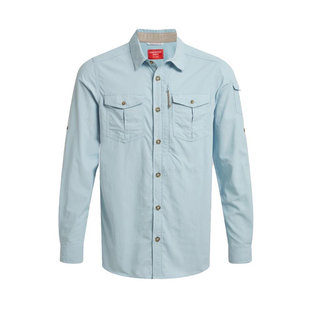 Craghoppers NosiLife Adventure III Long Sleeve Insect Repellent Shirt Niagra Blue