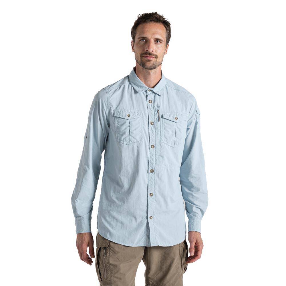 Craghoppers NosiLife Adventure III Long Sleeve Insect Repellent Shirt Niagra Blue -  2