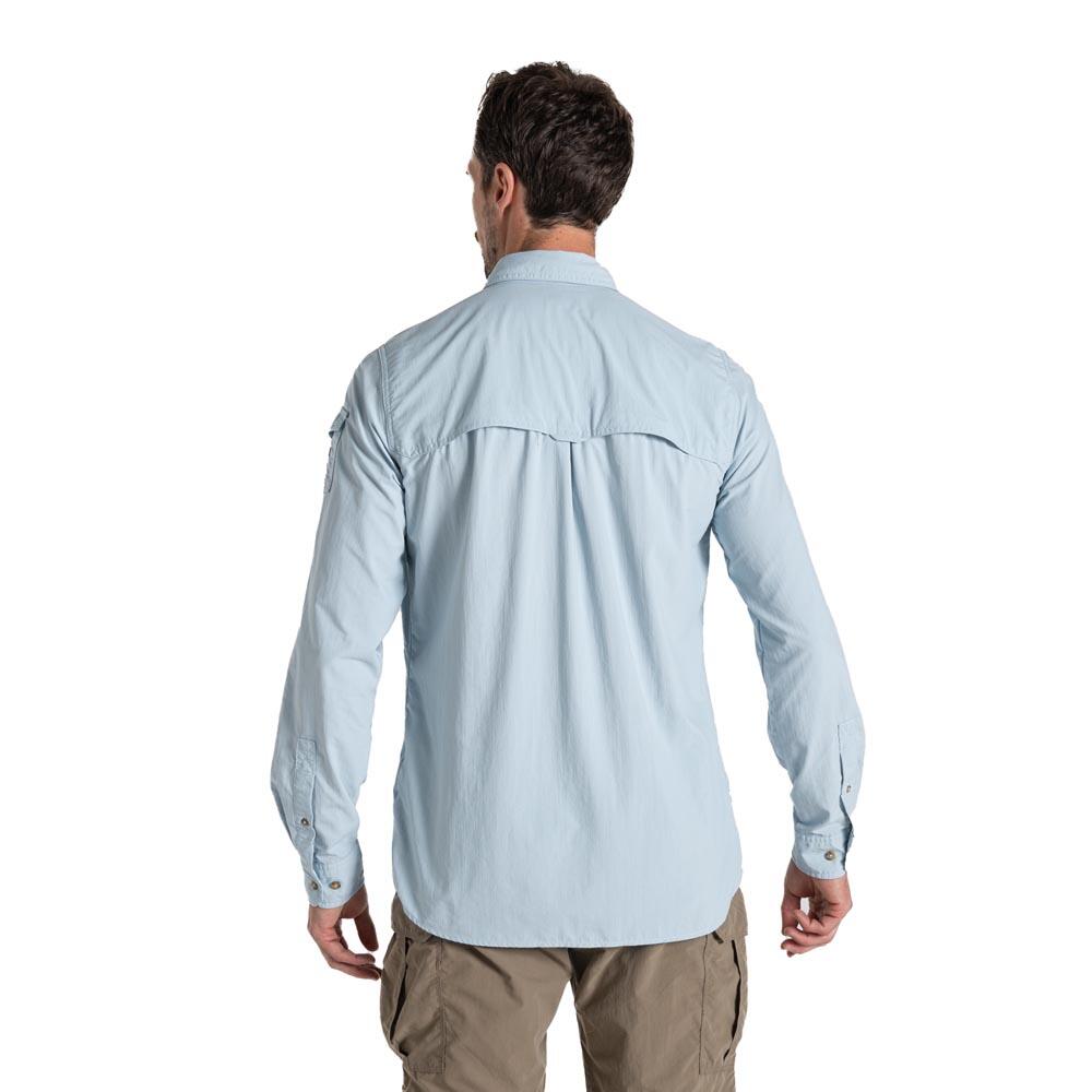 Craghoppers NosiLife Adventure III Long Sleeve Insect Repellent Shirt Niagra Blue