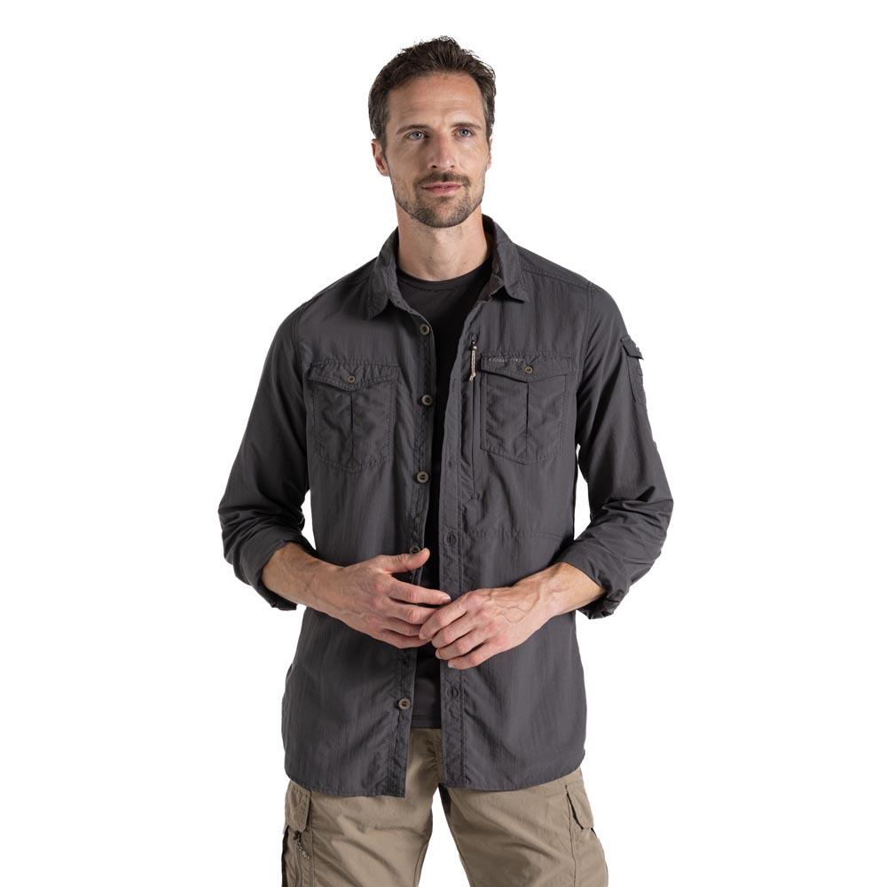 Craghoppers NosiLife Adventure III Long Sleeve Insect Repellent Shirt Black Pepper