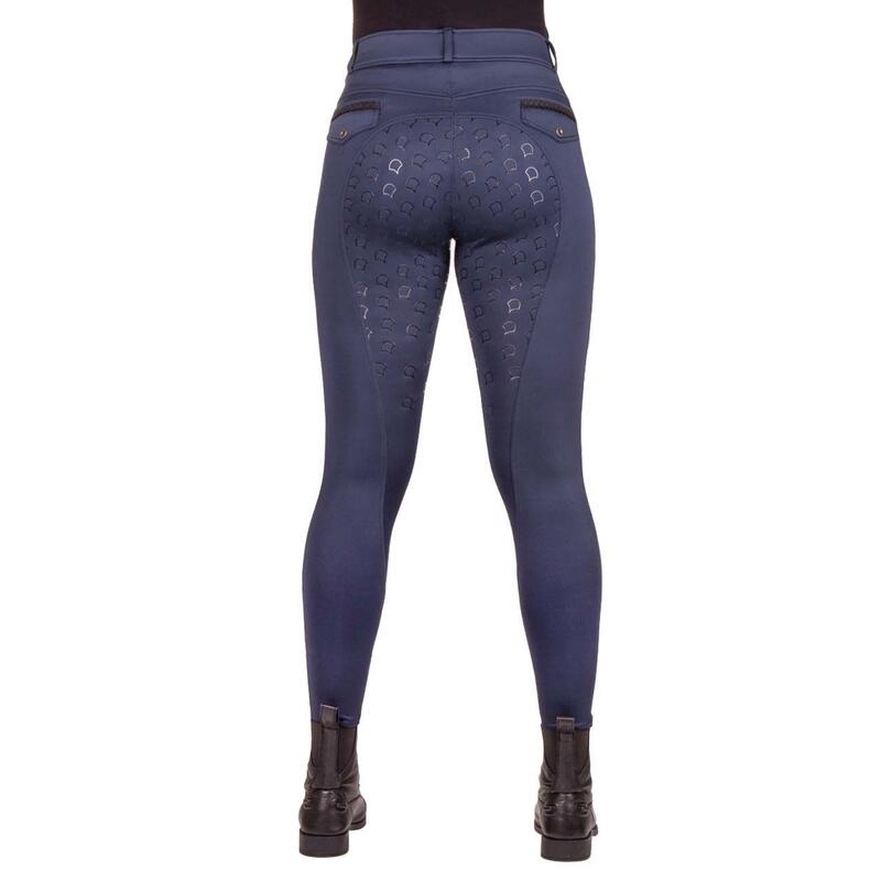 Legging echitație QHP Jorine cu prindere totală