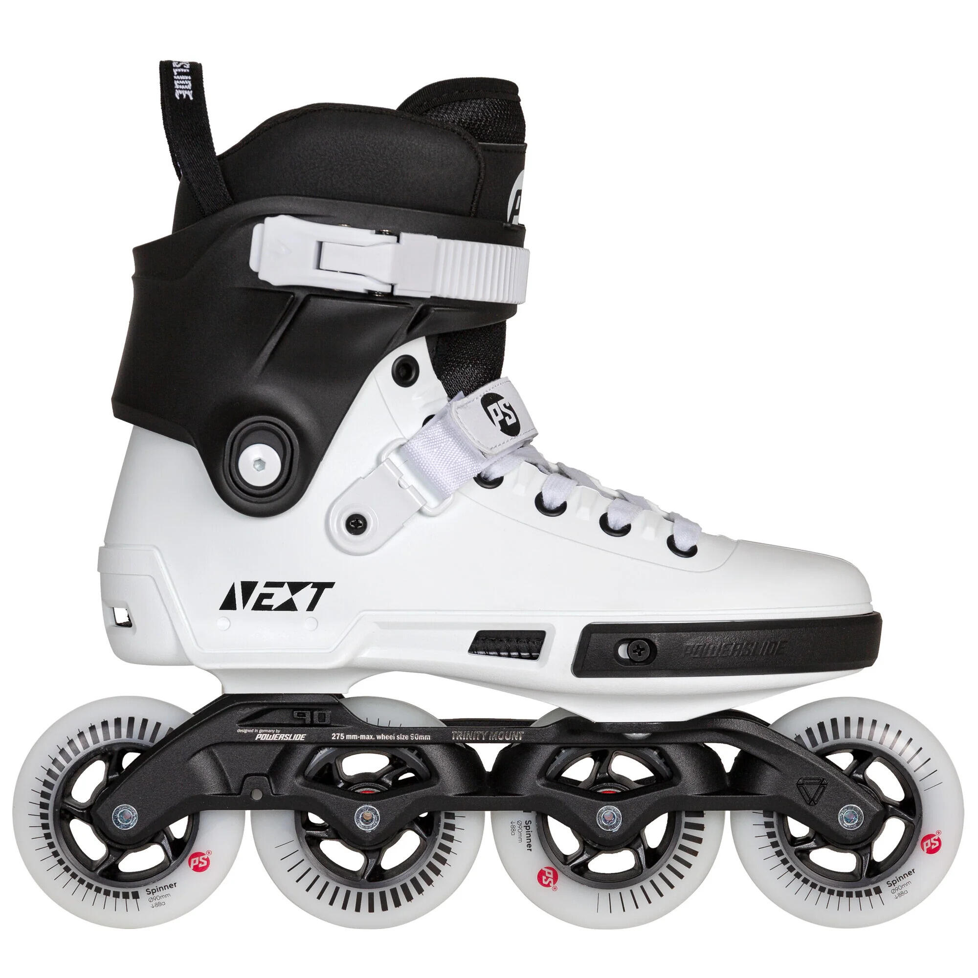 Powerslide - Roller Freeskate Powerslide Next Core 90 - Rollers En Ligne - Blanc|noir - 46 - Decathlon