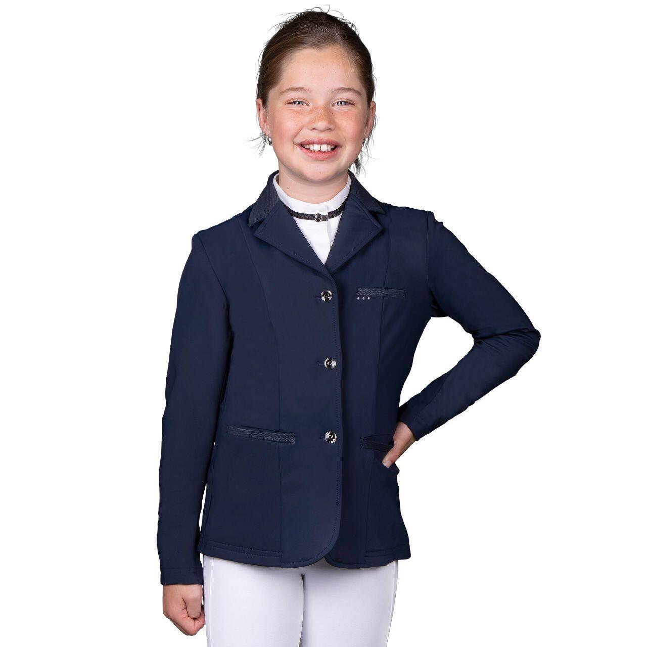 Qhp - Veste Équitation Fille Qhp Kae - Veste De Concours - Bleu - 14 À 16 Ans - Decathlon