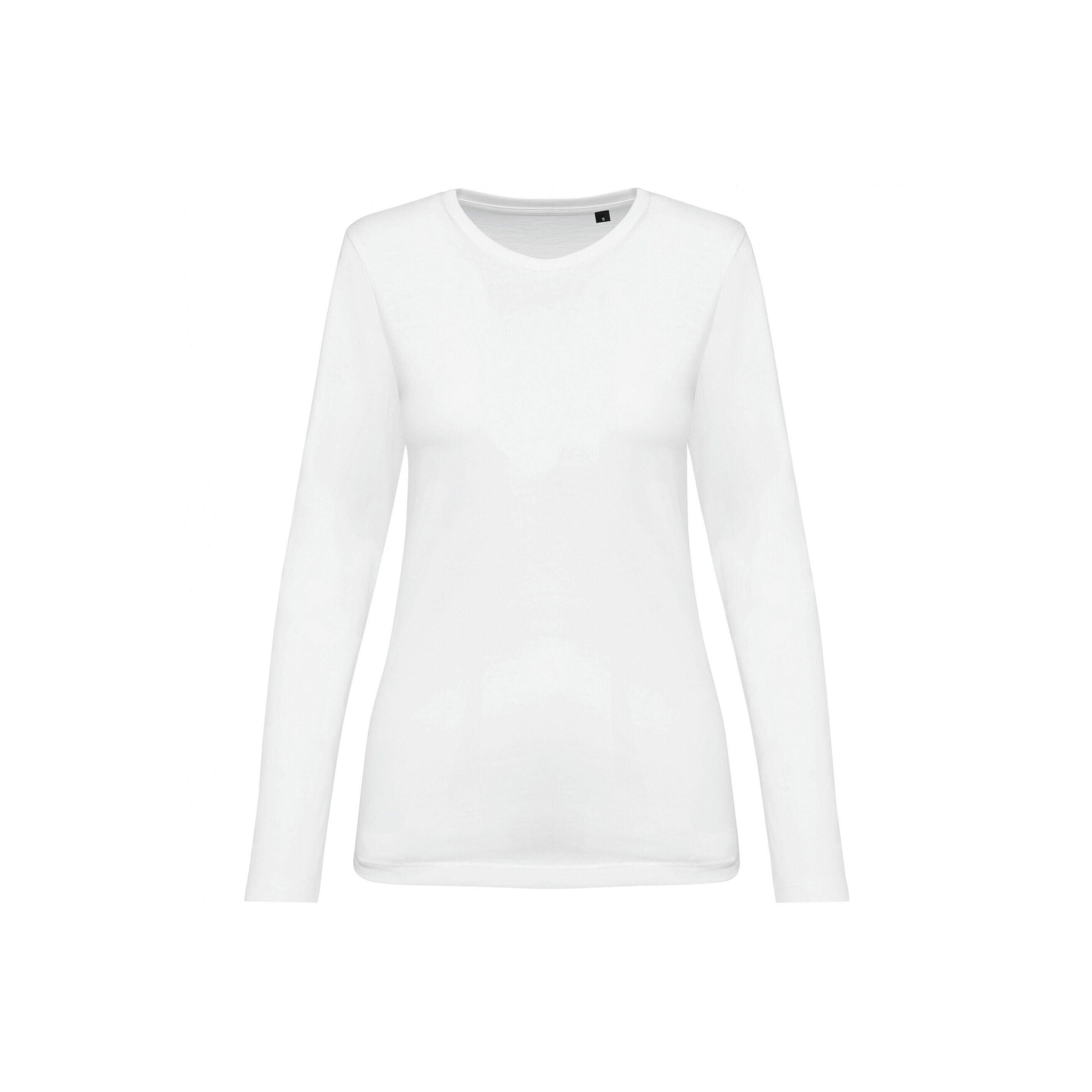 KARIBAN T-shirt da donna a manica lunga con scollo rotondo in Suprima Kariban Premium