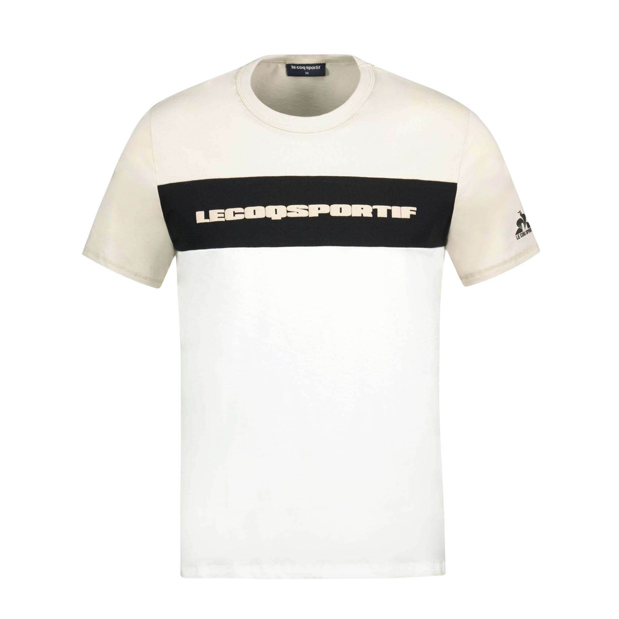 Le Coq Sportif - T-shirt Le Coq Sportif Contemporain N°2 - T-shirt Manches Courtes - Beige|blanc -  Xl - Decathlon