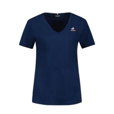Dames-t-shirt met v-hals le coq sportif essentiels n°1