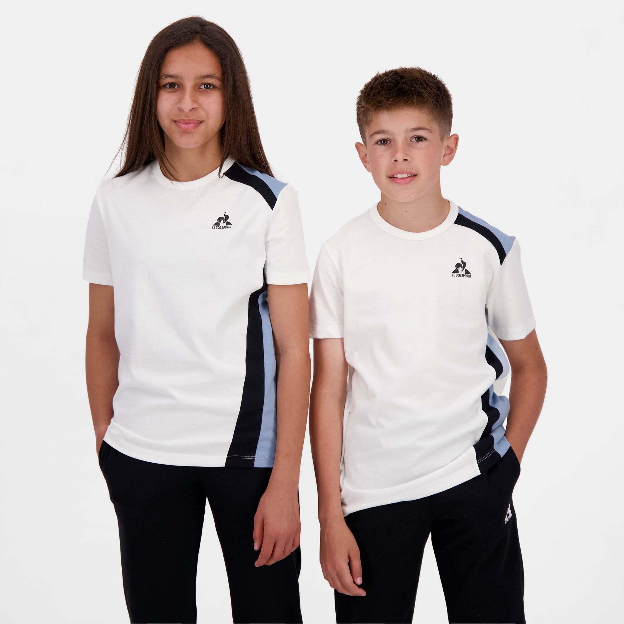Camiseta Gráfica Le Coq Sportif N°1 Blanca/Azul para Niño 5/7