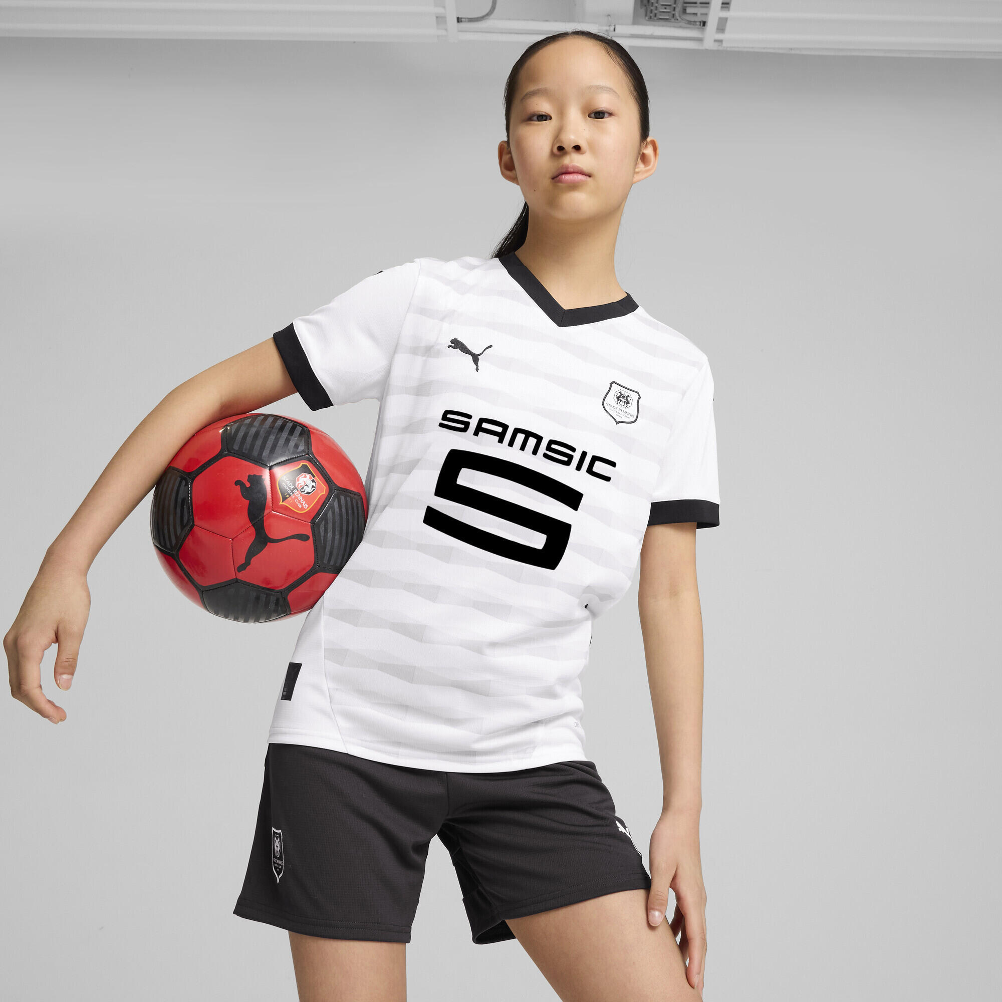 Stade Rennais F.C. Camiseta de la 2.ª equipación 24/25 Niño PUMA White Black 2/7