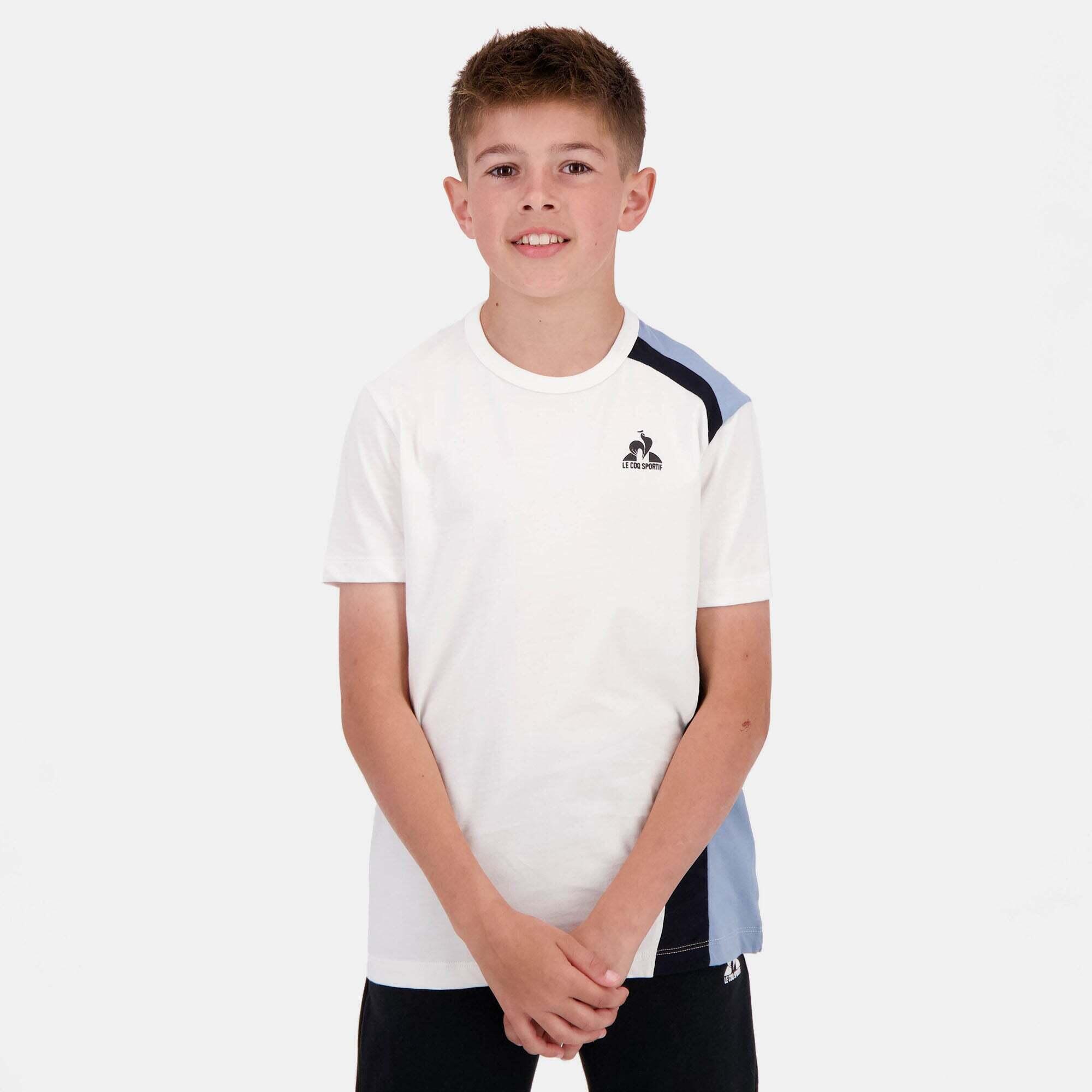 Camiseta Gráfica Le Coq Sportif N°1 Blanca/Azul para Niño 4/7