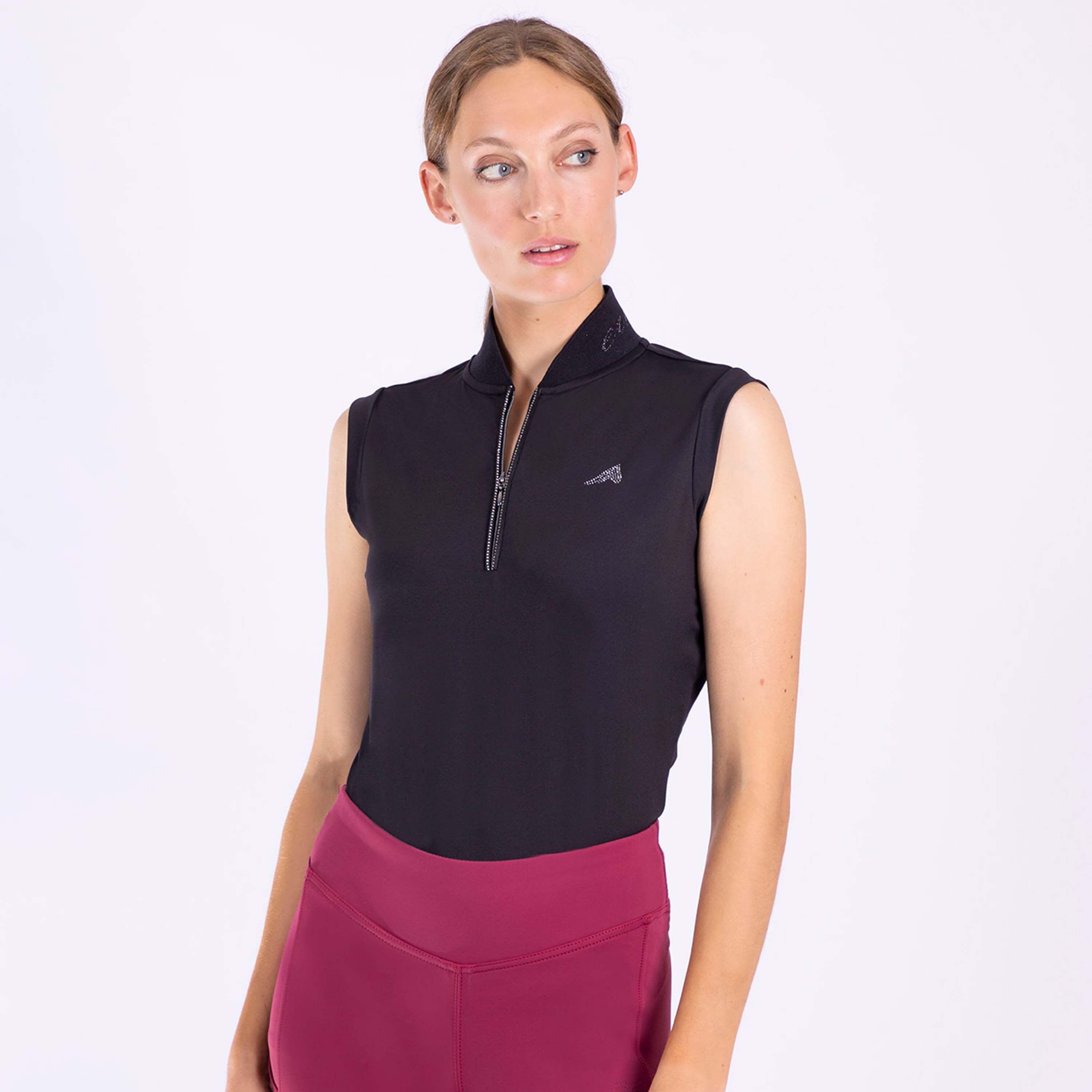 Ärmelloses Reittrikot mit halbem Reißverschluss, Damen Euro-Star Ramona 2/6