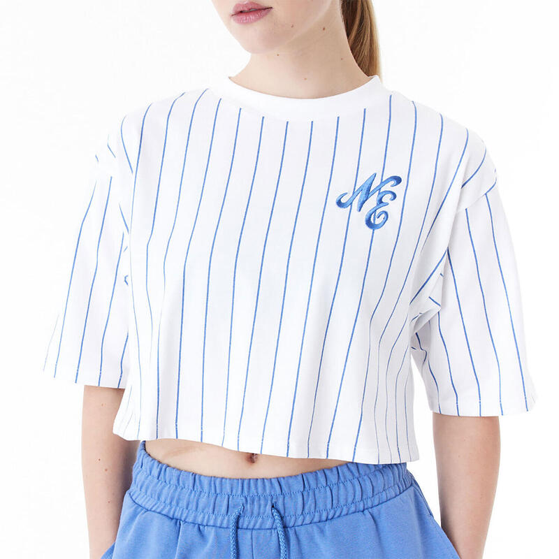 T-shirt crop femme New Era Pinstripe