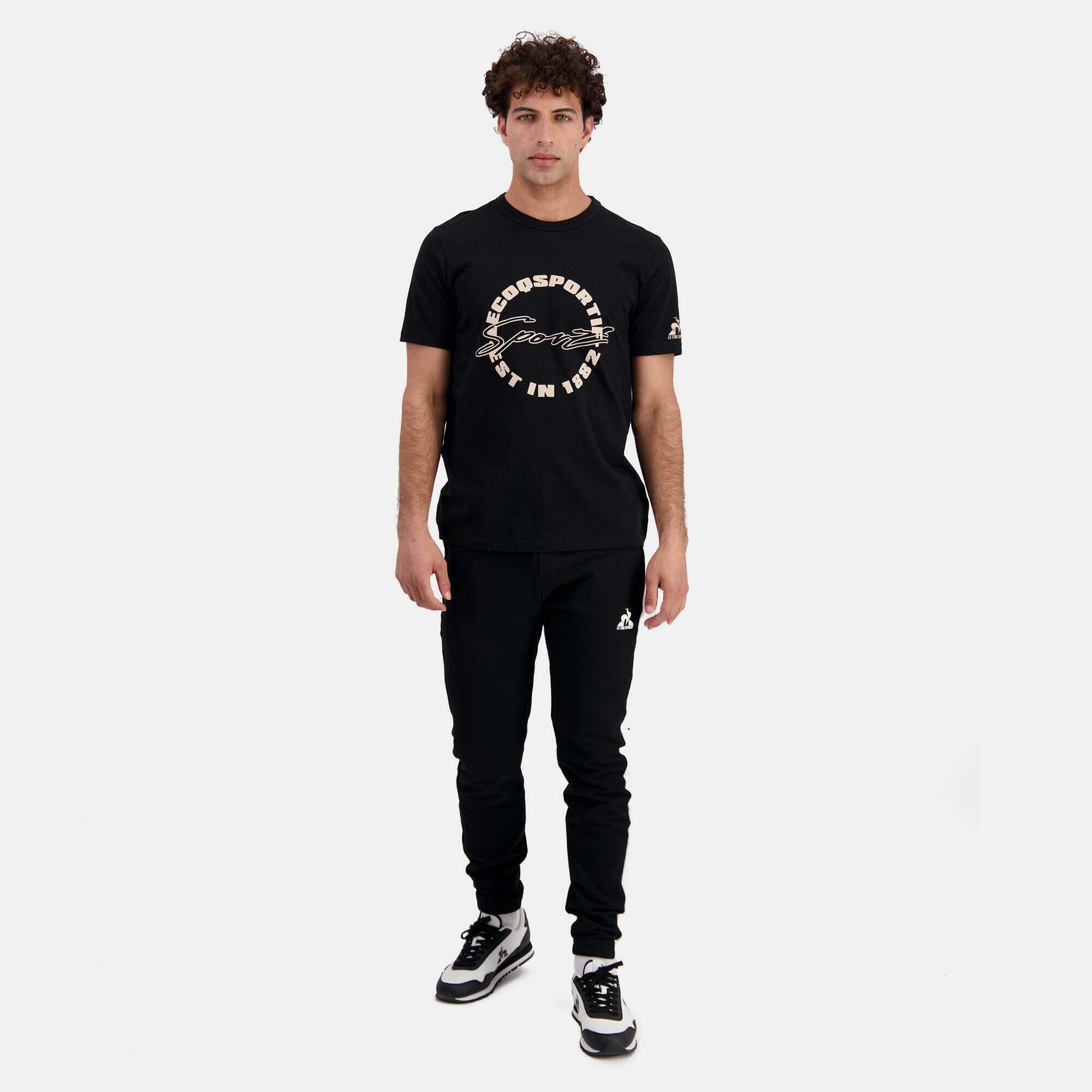Camiseta de manga corta para Hombre Lecoqsportif Contemporain Negro 3/6